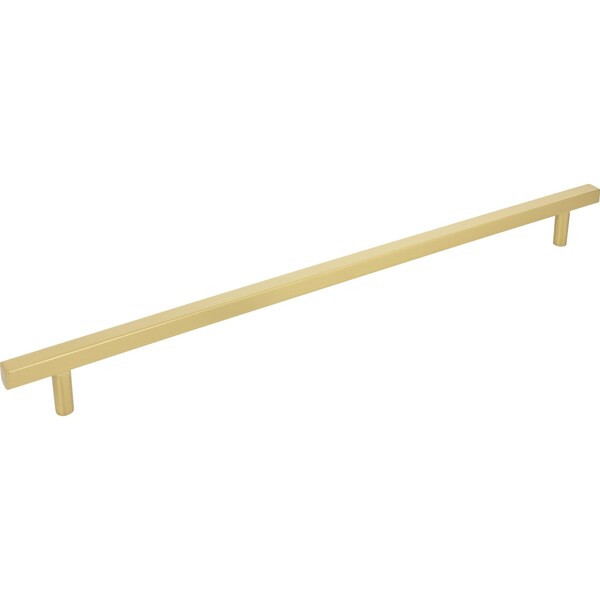 Jeffrey Alexander 18" Center-to-Center Brushed Gold Square Dominique Appliance Handle 845-18BG - main